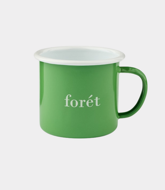 Foret Bean enamel mug green