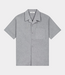 Olaf Seersucker camp shirt heather grey – lightweight men’s short sleeve shirt with relaxed fit
