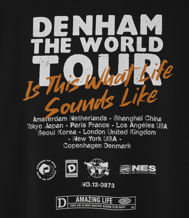Denham Ruben graphic tee lwj black – comfortabel heren T-shirt met graphic design en moderne streetwear uitstraling