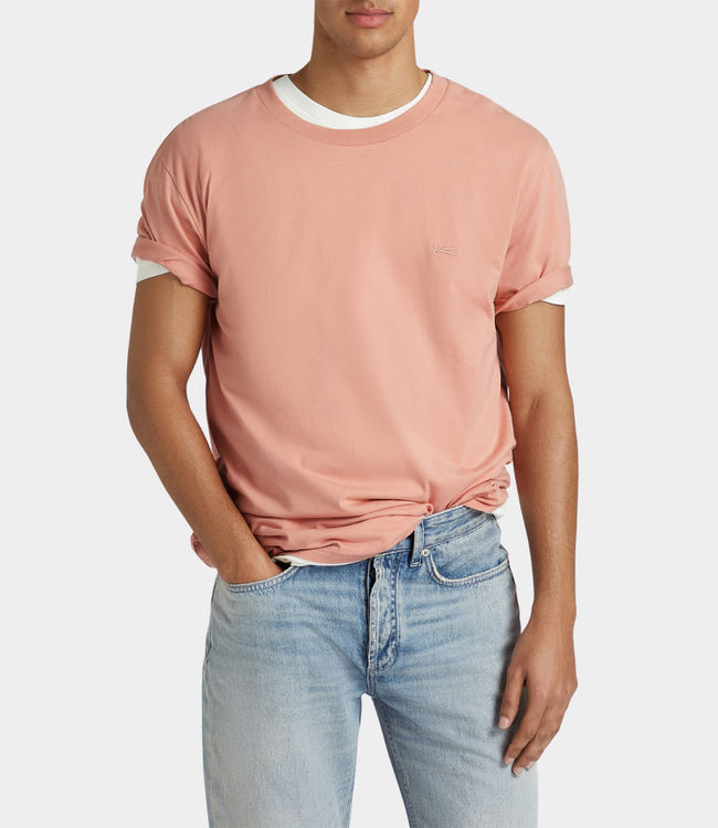 Denham Scissor tee jc pink sand – comfortable men’s T-shirt with a modern casual look and minimalist design