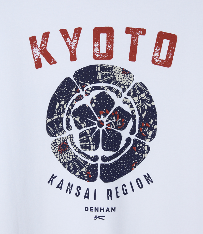 Denham Kyoto graphic tee lwj white – comfortable men’s T-shirt with graphic design and a modern streetwear look