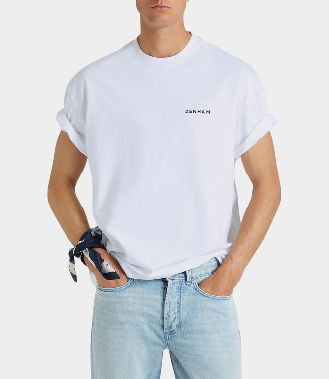 Denham Yatai graphic tee lwj white – comfortable men’s T-shirt with graphic design and a modern streetwear look