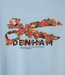 Denham Flowy graphic tee lwj blue fog – comfortabel heren T-shirt met graphic design en moderne streetwear uitstraling