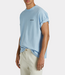 Denham Flowy graphic tee lwj blue fog – comfortabel heren T-shirt met graphic design en moderne streetwear uitstraling