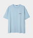 Denham Flowy graphic tee lwj blue fog – comfortabel heren T-shirt met graphic design en moderne streetwear uitstraling