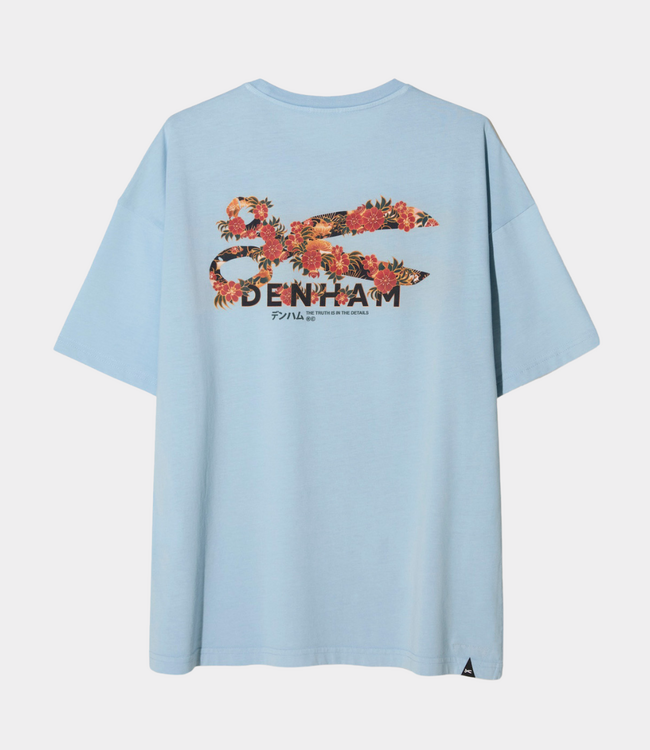 Denham flowy graphic tee lwj blue fog