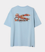 Denham Flowy graphic tee lwj blue fog – comfortable men’s T-shirt with graphic design and a modern streetwear look