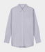 Olaf Striped oversized T-shirt offwhite purple – women’s oversized cotton T-shirt with relaxed fit