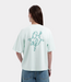 Olaf Dotted monogram T-shirt salt air – dames T-shirt van katoen met comfortabele pasvorm