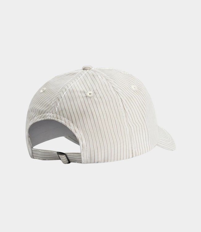 Olaf Gestreepte 5 panel cap offwhite – pet met comfortabele pasvorm en moderne uitstraling