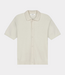 Olaf Linen knitted polo offwhite – men’s breathable short sleeve polo with comfortable fit