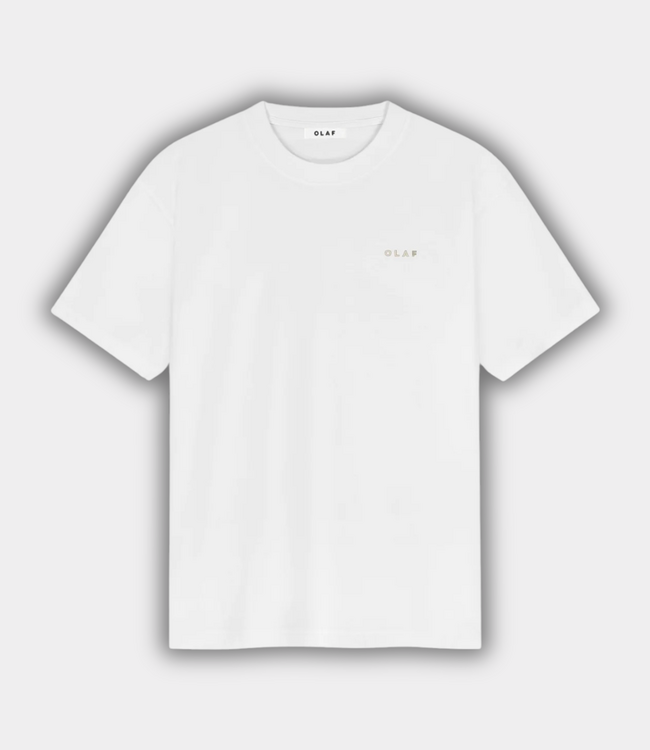 Olaf Felted watercrest T-shirt optical white – heren T-shirt van katoen met comfortabele pasvorm