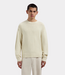 Olaf Gebreide crewneck offwhite – heren trui van katoen met comfortabele pasvorm