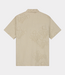 Olaf Embroidered flower short sleeve shirt cement – lightweight men’s shirt with relaxed fit