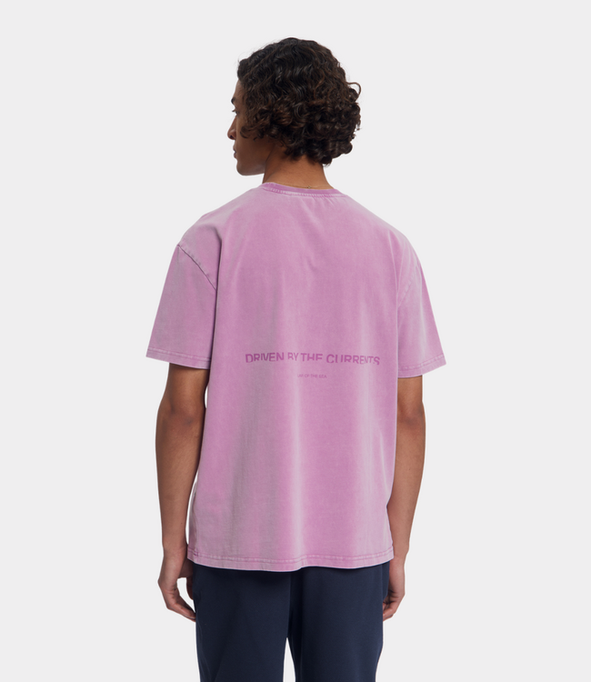 Law of the Sea aqualis garment dyed t-shirt mulberry