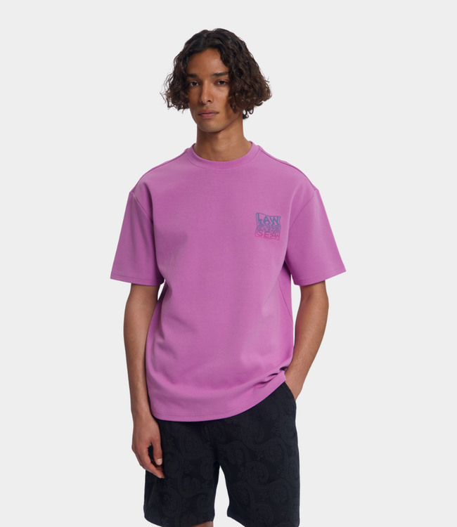 Law of the Sea displace artwork tee mulberry