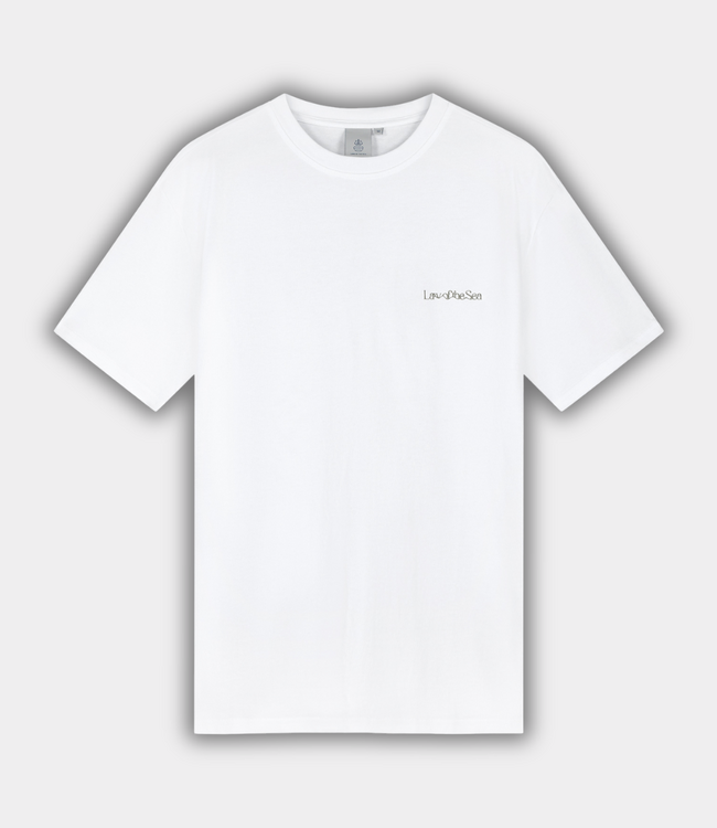 Law of the Sea algae artwork tee bright white