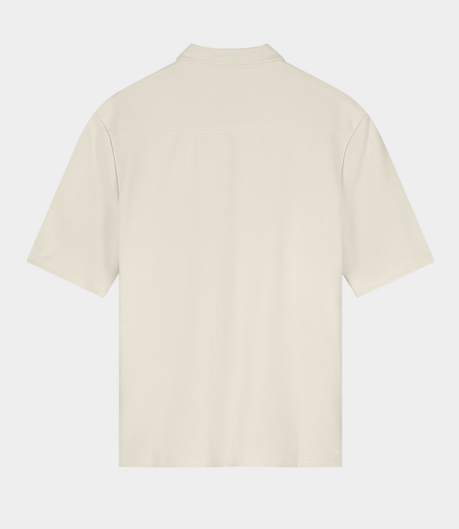 Law of the Sea bermuda structured shirt almond milk