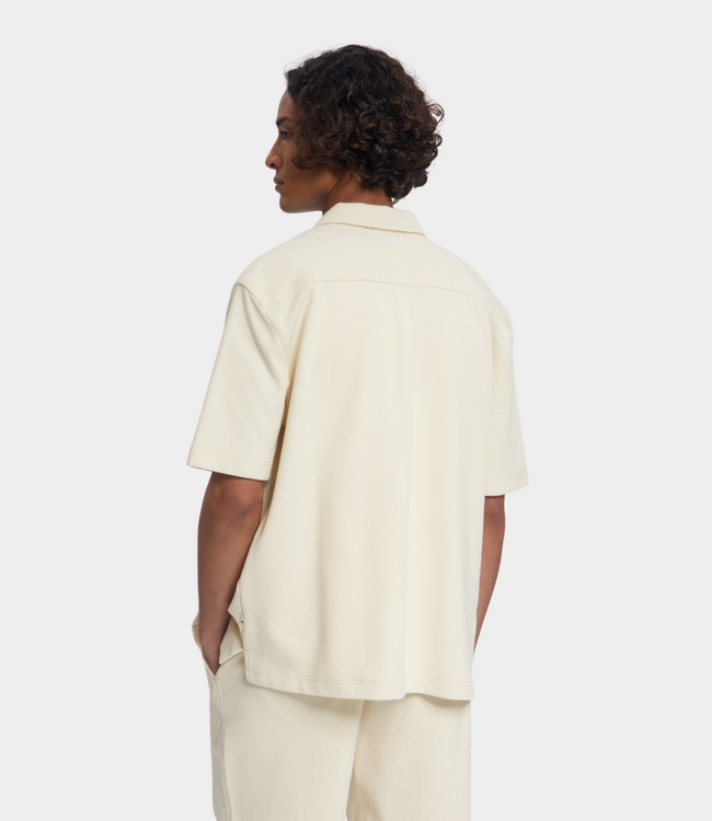 Law of the Sea bermuda structured shirt almond milk