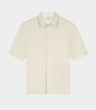 Law of the Sea bermuda structured shirt almond milk