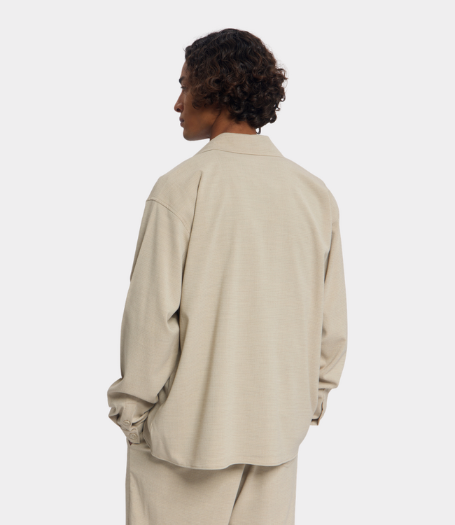 Law of the Sea maris seersucker shirt dune