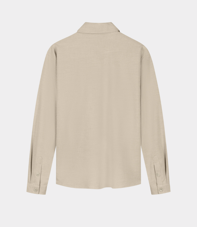 Law of the Sea maris seersucker shirt dune
