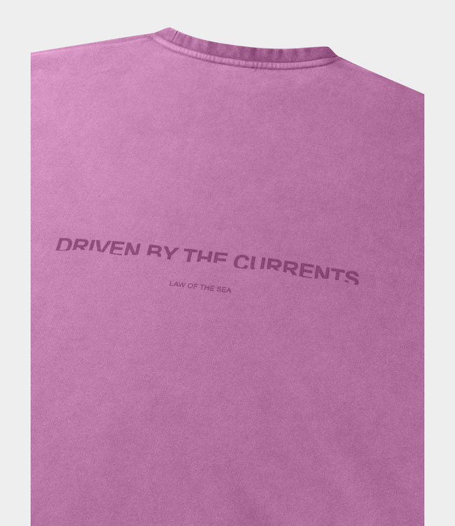Law of the Sea torria garment dyed crewneck mulberry