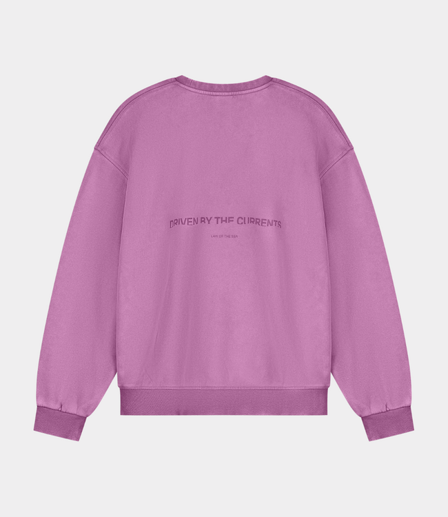 Law of the Sea torria garment dyed crewneck mulberry
