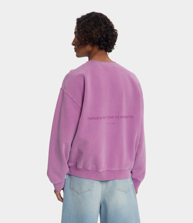 Law of the Sea torria garment dyed crewneck mulberry