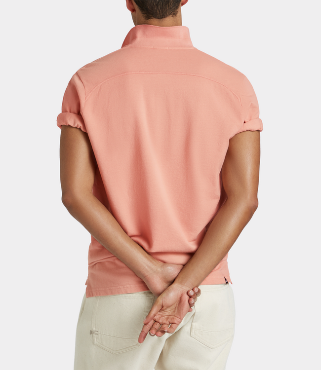 Denham brian raglan polo spgd pink sand