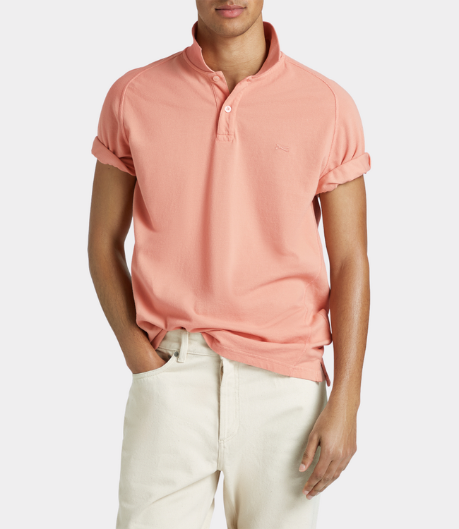 Denham brian raglan polo spgd pink sand