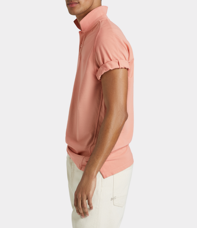 Denham brian raglan polo spgd pink sand