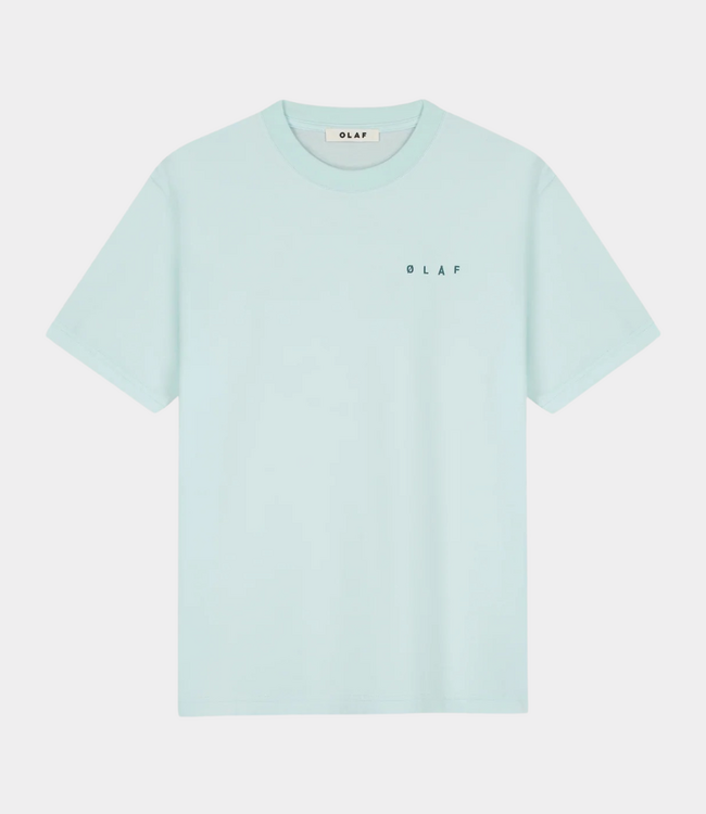 Olaf Heren T-shirt lichtblauw – casual shirt met zachte stof en comfortabele pasvorm