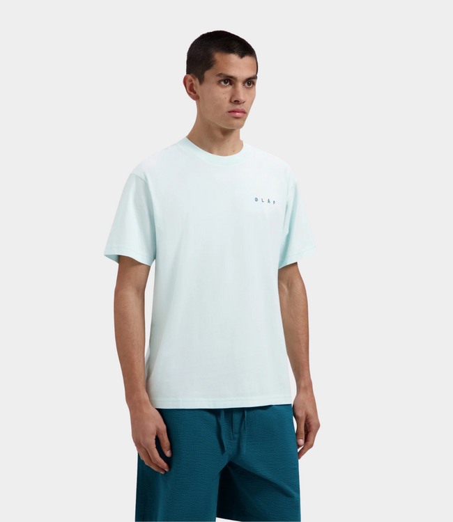 Olaf Heren T-shirt lichtblauw – casual shirt met zachte stof en comfortabele pasvorm
