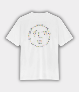 Olaf dotted face tees optical white
