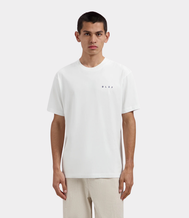 Olaf Heren T-shirt wit – casual shirt met zachte stof en comfortabele pasvorm