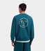 Olaf Heren sweater blauwgroen – casual crewneck met zachte stof en comfortabele pasvorm
