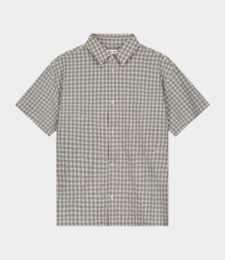 Olaf check boxy ss shirts heather grey