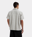 Olaf Men’s boxy shirt grey melange – casual short sleeve blouse with a comfortable fit
