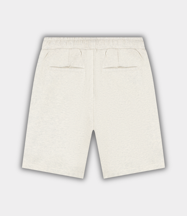 Law of the Sea Heren sweat short off white melange – casual korte broek met zachte stof en comfortabele pasvorm
