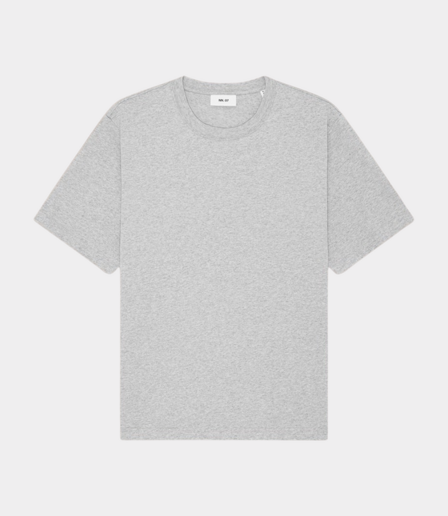 NN.07 Heren T-shirt grijs melange – casual shirt met zachte stof en comfortabele pasvorm