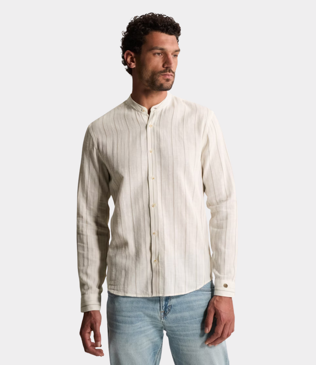 Cast Iron Cotton linnen shirt silver birch