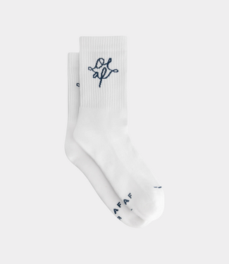 Olaf monogram socks white navy