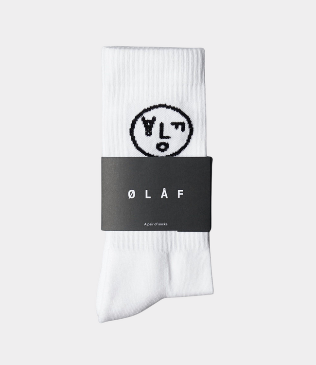Olaf face socks white