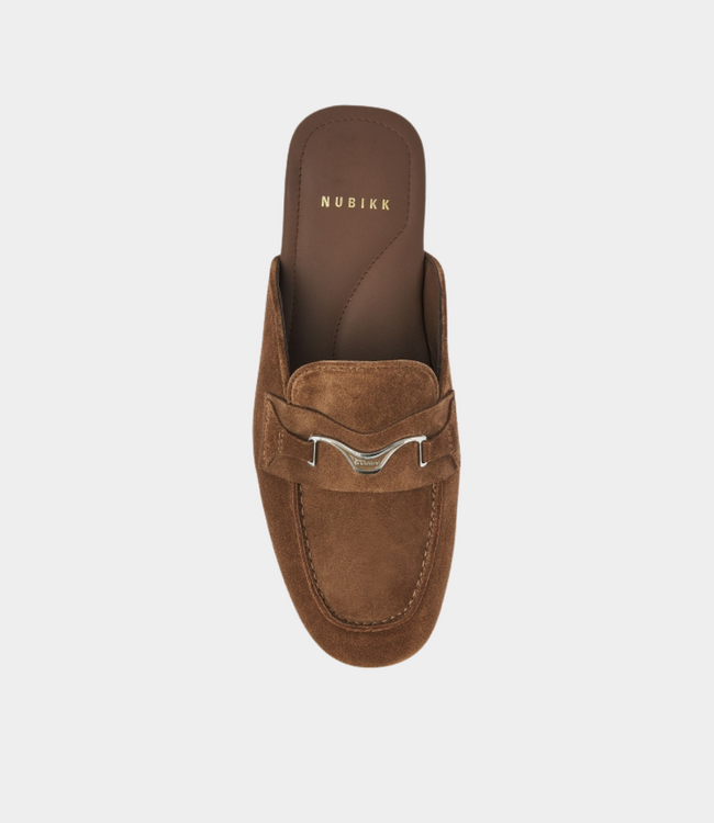 Nubikk Joan mule shoe brown suede