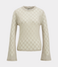 Olaf wide sleeve semi-sheer top cement