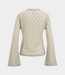 Olaf wide sleeve semi-sheer top cement