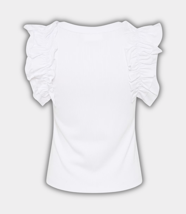 Karen By Simonsen Odakb tank bright white – comfortable women's tank top with minimalist design and fitted silhouette