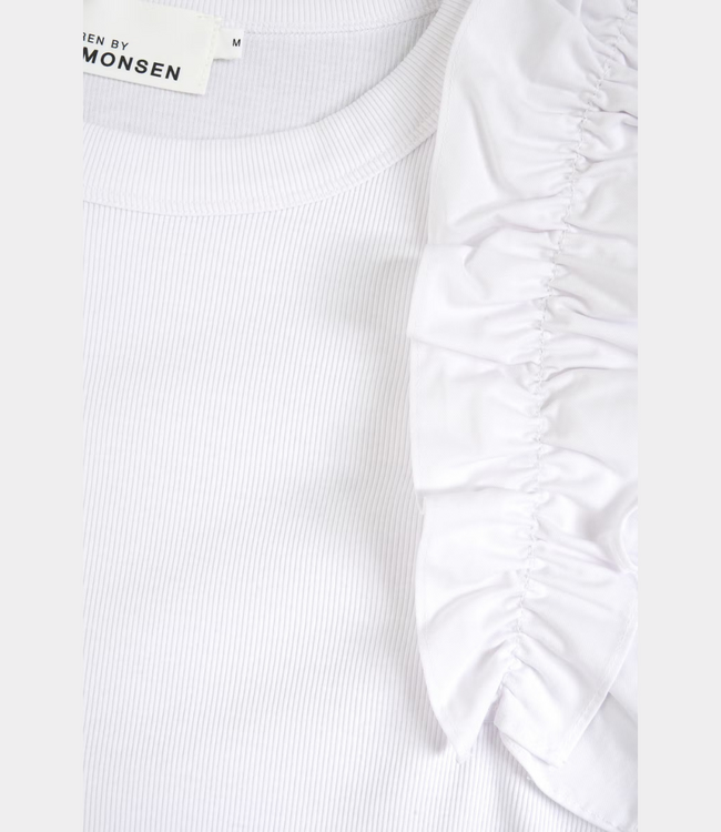 Karen By Simonsen Odakb tank bright white – comfortable women's tank top with minimalist design and fitted silhouette
