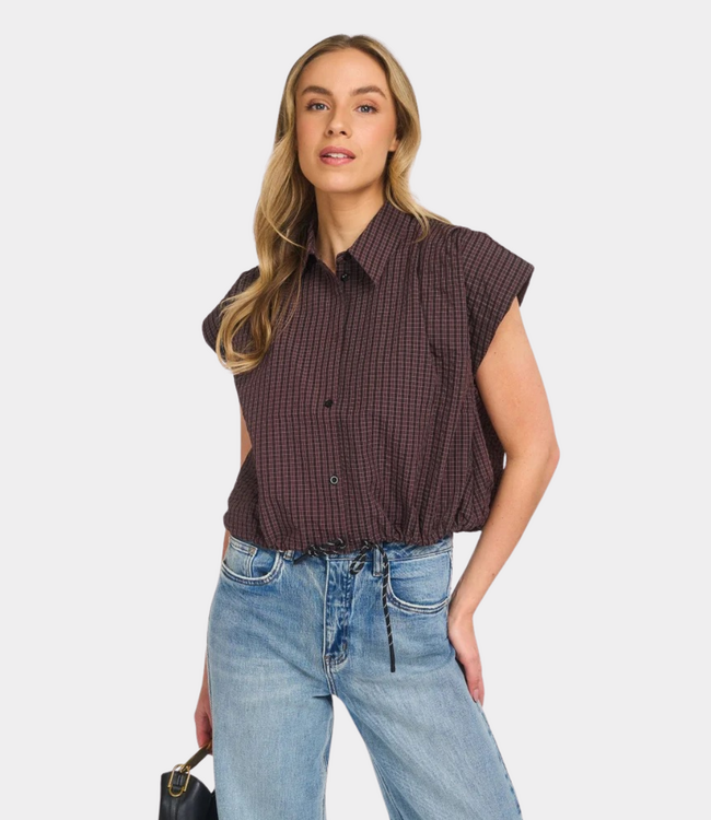Karen By Simonsen Kbedith shirt edith check – stylish women's shirt with checked pattern and comfortable fit